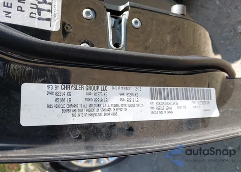 2012 Chrysler 300 Limited from USA, damaged, VIN 2C3CCACG0CH212436